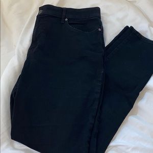 Black straight leg jeans